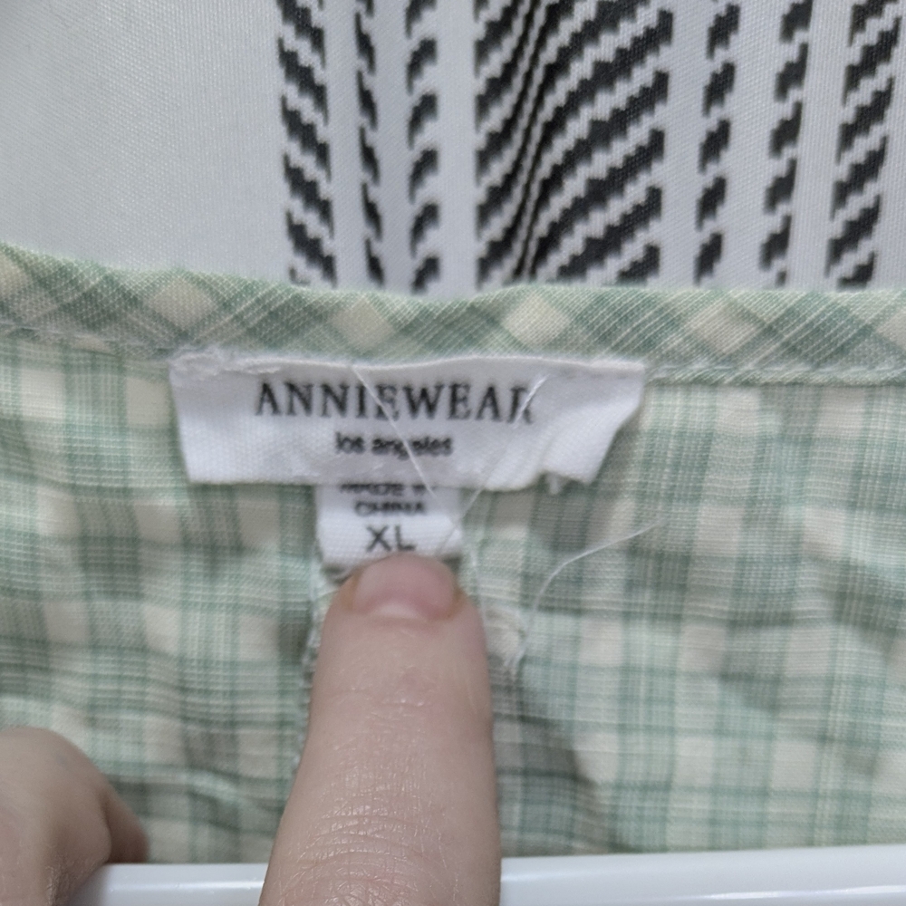 Anniewear Green Plaid Shirt XL